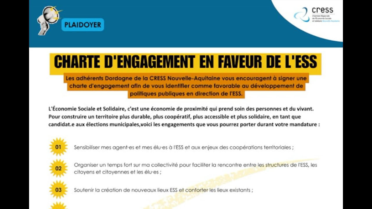 Les 10 engagements ESS pour les municipales par la CRESS