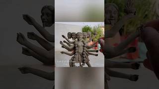 🌺महाकाली की मूर्ति बनाना सीखें/Small Mahakali Idol Making process #shorts #mahakali #clayart