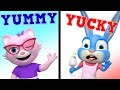 Yummy and yucky  food song  what would you like to order   nursery rhymes