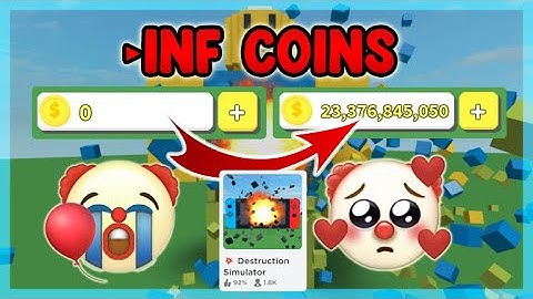 💥 DESTRUCTION SIMULATOR SCRIPT • Infinite Coins [ROBLOX]