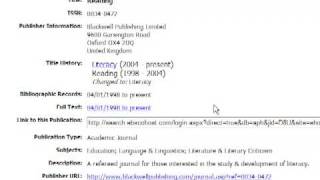 EBSCO Alerts