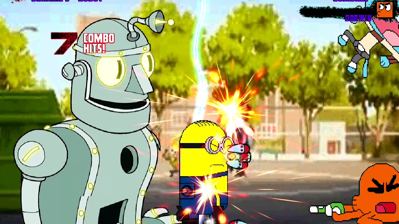 Mugen Request Dr Kahl's Robot vs Gumball,Darwin and Dave Minion