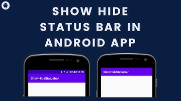 Hide Status Bar in Android App | Hide Notification Bar in Android  | Android Studio