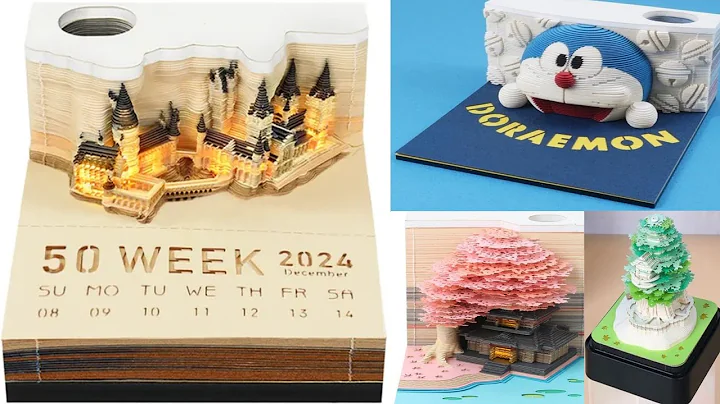 3D calendar 📆 2024 calendar memo pad #calendar #newyear2024