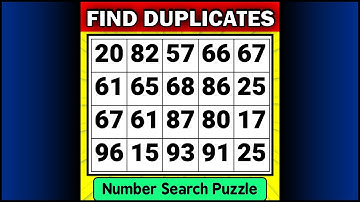 Find the Same Numbers | Dementia Prevention Quiz | Number Search | Find the Odd One Out