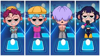 Kpop Demon Hunters 🆚 SAJA Boys 🎮 Tiles Hop EDM RUSH screenshot 1