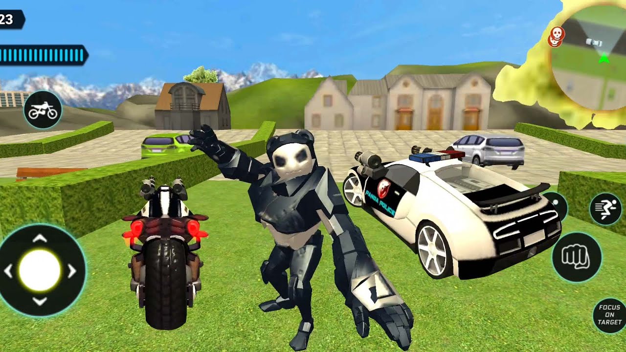 Police Panda Robot car Game : Panda Robot bike Transformation android gameplay
