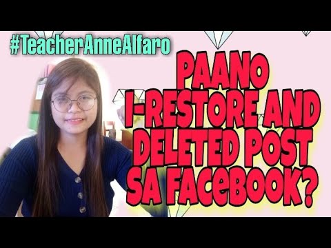 HOW TO RESTORE DELETED POST ON FACEBOOK