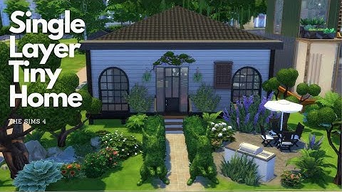 The Sims 4: Single Floor Tiny Home [Non-commentary, No CC, Relaxing Speed Build]
