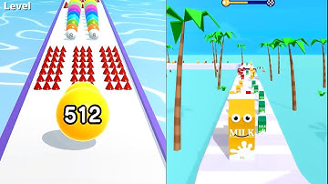 Ball Run 2048 VS Juice Run - Gameplay Walkthrough All Levels IOS, Android
