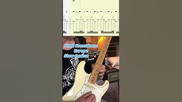 Slow Motion Final Countdown Guitar Solo by John Norum from Europe 🇸🇪 (Cover + TAB 🎸🎼)