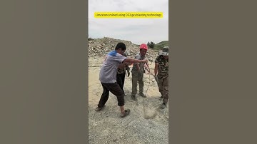 Limestone mined using CO2 gas blasting technology #co2blasting #mining #co2rockblasting #blasting