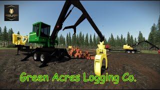 FS22 Forestry! Getting with this clear cut! #JohnDeere #Tigercat