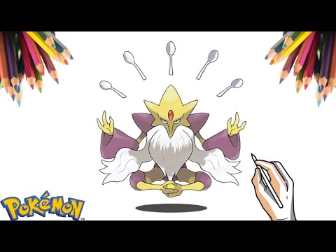 Tutorial de Desenho Mega Alakazam