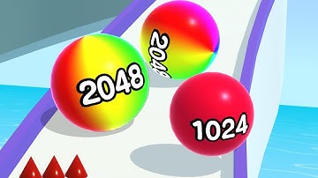Ball Run 2048 - All Levels Gameplay Android, iOS ( Levels 2100 )