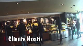 Un cliente hostil  (Camara escondida) en una de las cafeterías más conocidas a nivel mundial