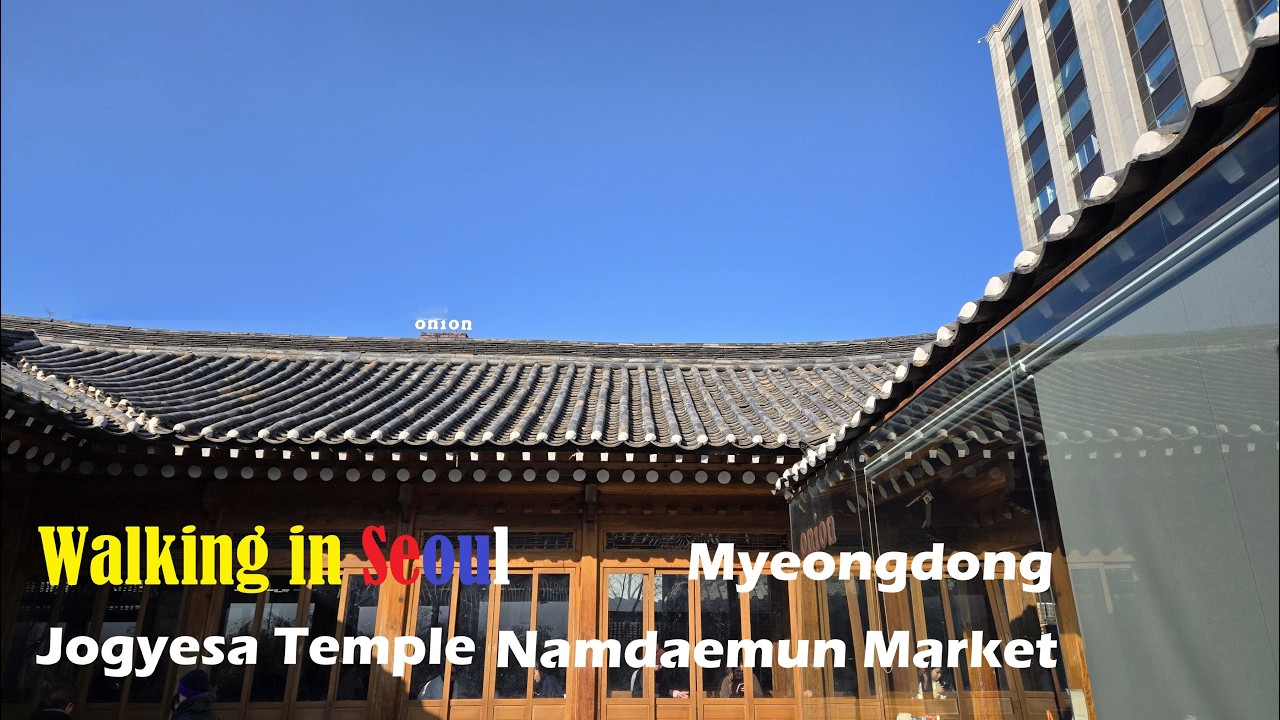 [4k] 🇰🇷 서울 조계사, 남대문 시장, 명동 나들이 / A day out in Seoul: Jogyesa Temple, Namdaemun Market, Myeongdong