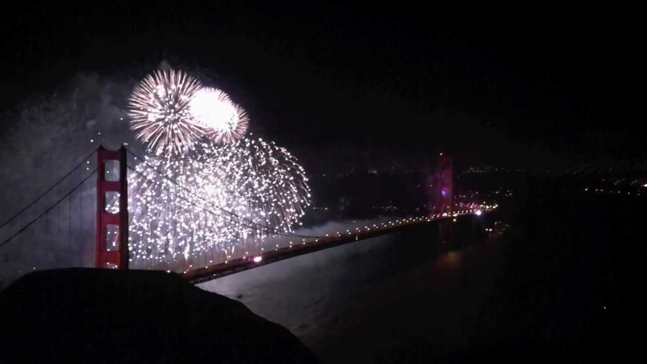 From Amazing view Golden Gate Bridge 75th Anniversary Fireworks HD