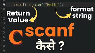 scanf Function Return Value & Format String in C | C Programming Hindi Tutorial