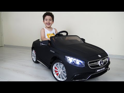 Yusuf'a yeni akülü araba siyah Mercedes Benz AMG! Açtık, kurduk, bindik, çok eğlendik!