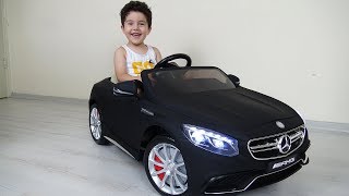 Yusuf'a yeni akülü araba siyah Mercedes Benz AMG! Açtık, kurduk, bindik, çok eğlendik! Resimi