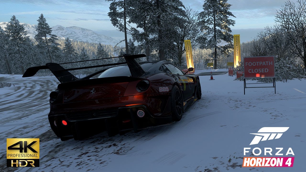 Forza Horizon 4 Seasonalpr stunt Reservoir Ridge winter festival playlist series 49