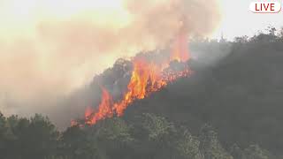 【緊急LIVE】山火事 民家に迫る炎  大きな白煙立ち上る 愛媛・今治市の様子/Wildfire in Imabari, Ehime【LIVE】(2025年3月24日) ANN/テレ朝