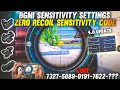 BGMI 4 0 UPDATE SENSITIVITY CODE  BGMI BEST SENSITIVITY SETTINGS  BGMI ZERO RECOIL SENSITIVITY