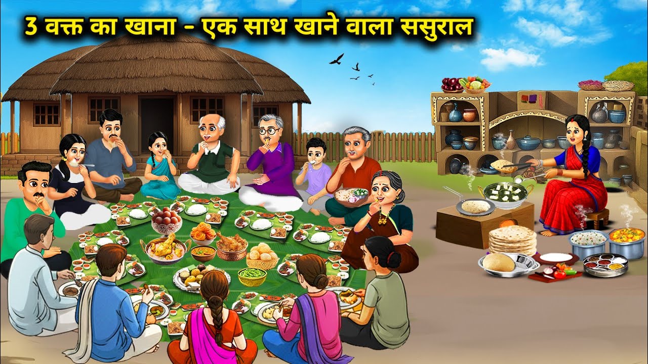 3 वक्त का खाना - एक साथ खाने वाला ससुराल || 3 Meal Time - In -Law Eaten Together || Cartoon Video 