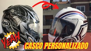 Casco Arai BMW personalizado | Aerografia sobre casco.