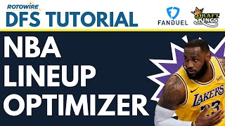 RotoWire NBA Lineup Optimizer Tutorial- Helps with DraftKings, FanDuel, Yahoo and more screenshot 5