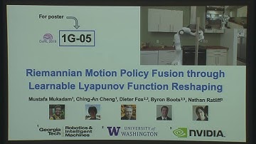 Riemannian Motion Policy Fusion | CoRL 2019 | Spotlight Talk