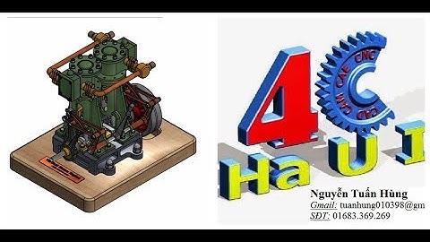 INVENTOR - Vẽ động cơ hơi nước thằng đứng và bánh răng nghịch đảo - Vẽ chi tiết BASE