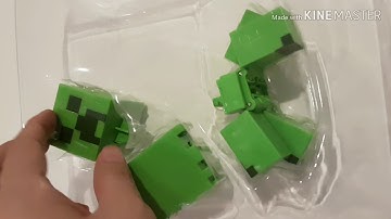 Unboxing Minecraft Exploding Creeper and POP Steve