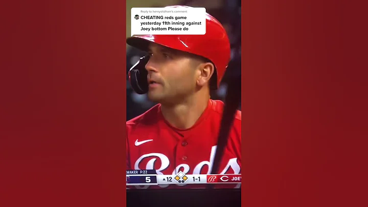 Cheating reds game yesterday 11th inning against Joey bottom #shorts