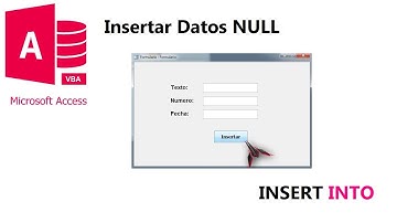 Insertar datos Null (Insertar fecha, numeros y texto nulo)