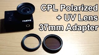 Phot-R/® 37mm UV CPL Filter /& Lens Cap Adapter Ring for GoPro Hero 3 3 Action.