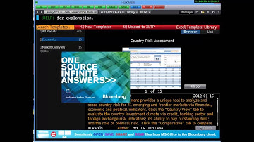 Fintute.com Bloomberg Training: Using Bloomberg Excel Templates