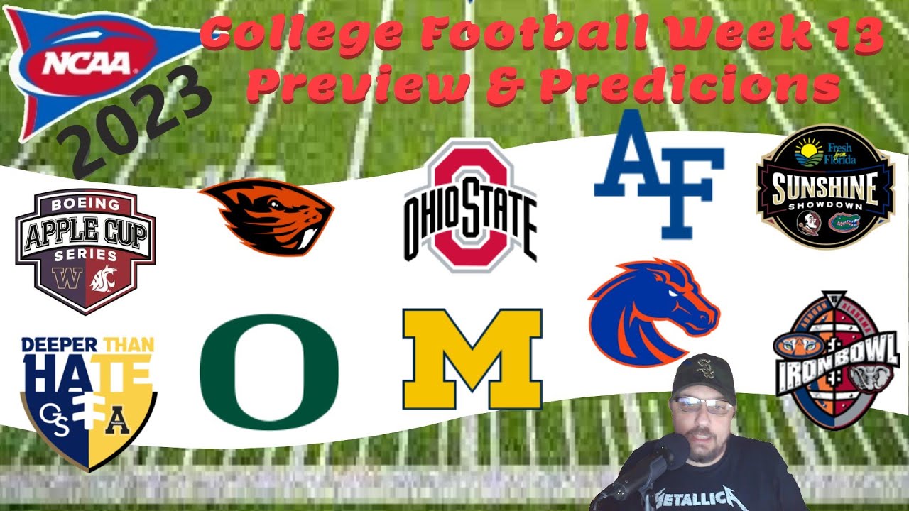 2023 College Football Week 13 Preview & Predictions - YouTube