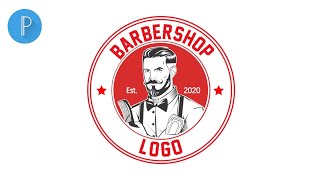 Cara Membuat Logo Pangkas Rambut Barbershop di Android | Pixellab Tutorial