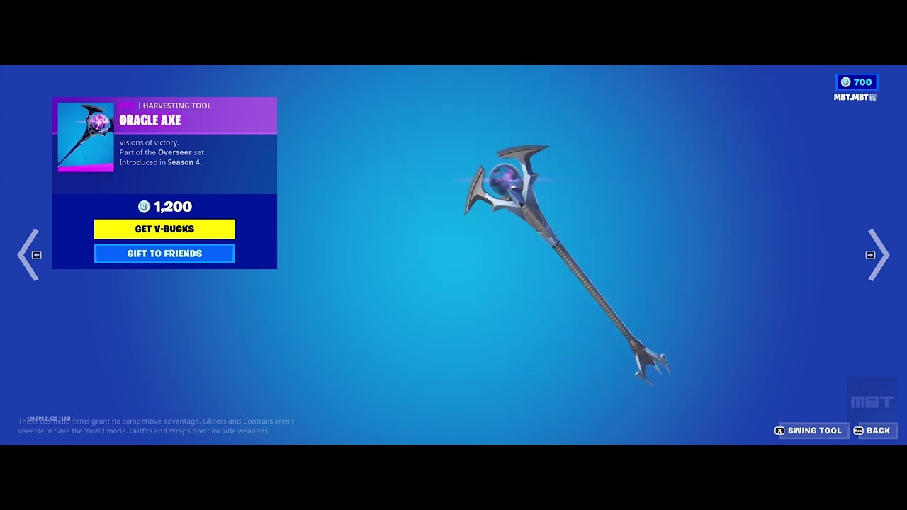 [SHOWCASE] FORTNITE SHOP ITEMS: EPIC HARVESTING TOOL ORACLE AXE