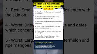 The Best and Worst Fruits for Diabetics, According to SugarMD!