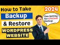 How to backup wordpress website  wordpress website backup and restore complete tutorial 2024