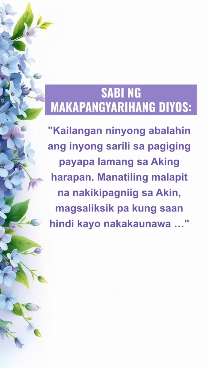Nais ng Diyos Na Tahimik Nating Basahin ang Siping Ito ng Kanyang mga Salita
