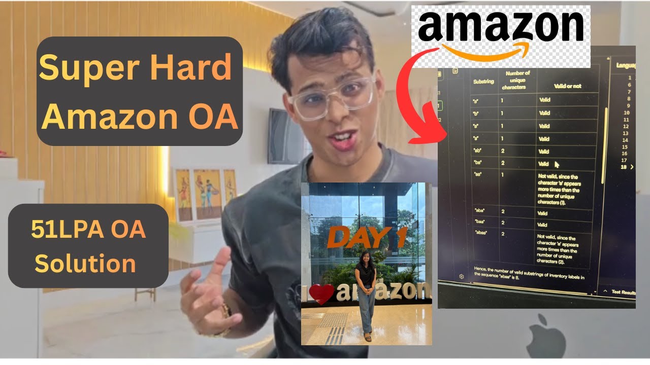 Amazon OA 2026 - Super Hard LLM-Proof DSA Question | Kumar K(SDE ...