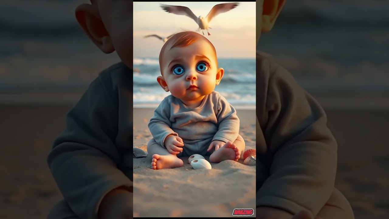 👶✨ CUTEST Big Eyes Baby Look! You Won't Stop Watching!