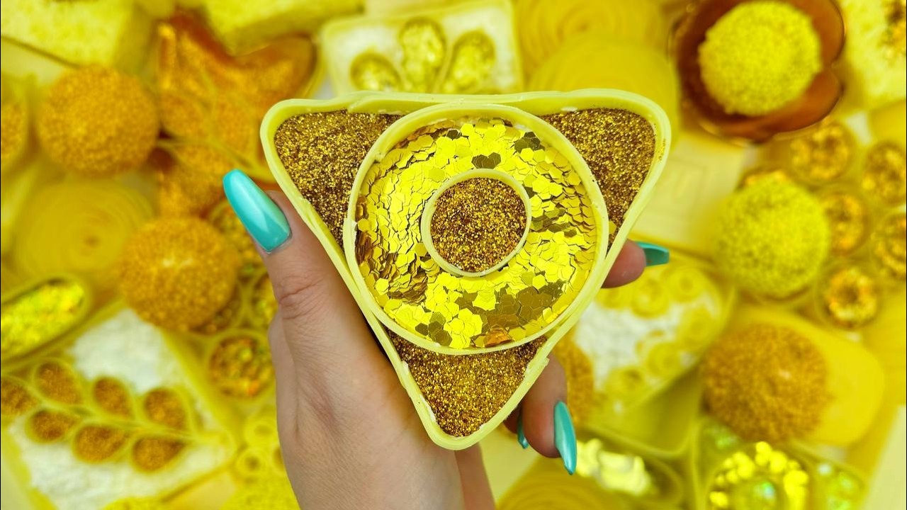 [ASMR]Compilation set★ASMR SOAP★Crushing soap★Cutting soap cubes★FOAM&GLITTER&STARCH★