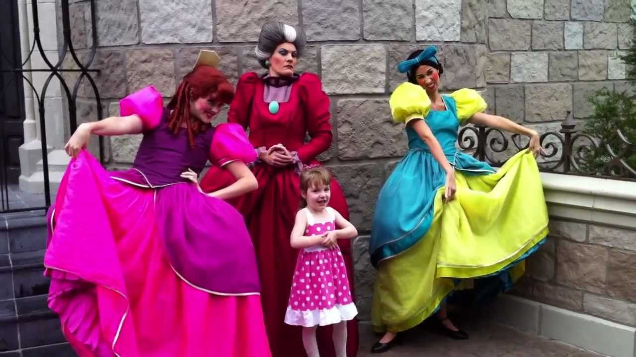 Walt Disney World Lady Tremaine Drizella And Anastasia Meet And Greet Youtube