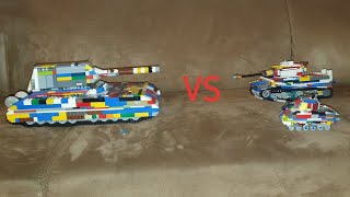 Lego stop motion M4a1 and Tiger 1E vs the Maus