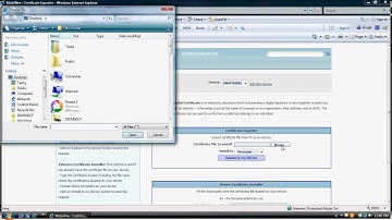 MobiWee Certificate (Remotely Export / Install Certificate to your mobile phone)